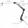 New LED Folding Long Arm Learning Eye Protection Reading Desk Lamp Bedroom Bedside Dormitory Study Lighting Beauty Clip Lamp