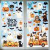 6 Sheets Of Halloween Window Clings Halloween Decorations Indoor Fall Decor Stickers Large Ghost And Pumpkin Window Clings