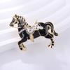 1Pc Horse Brooch Simple Alloy Exquisite Diamond Gift Metal Brooch Clothing Decoration