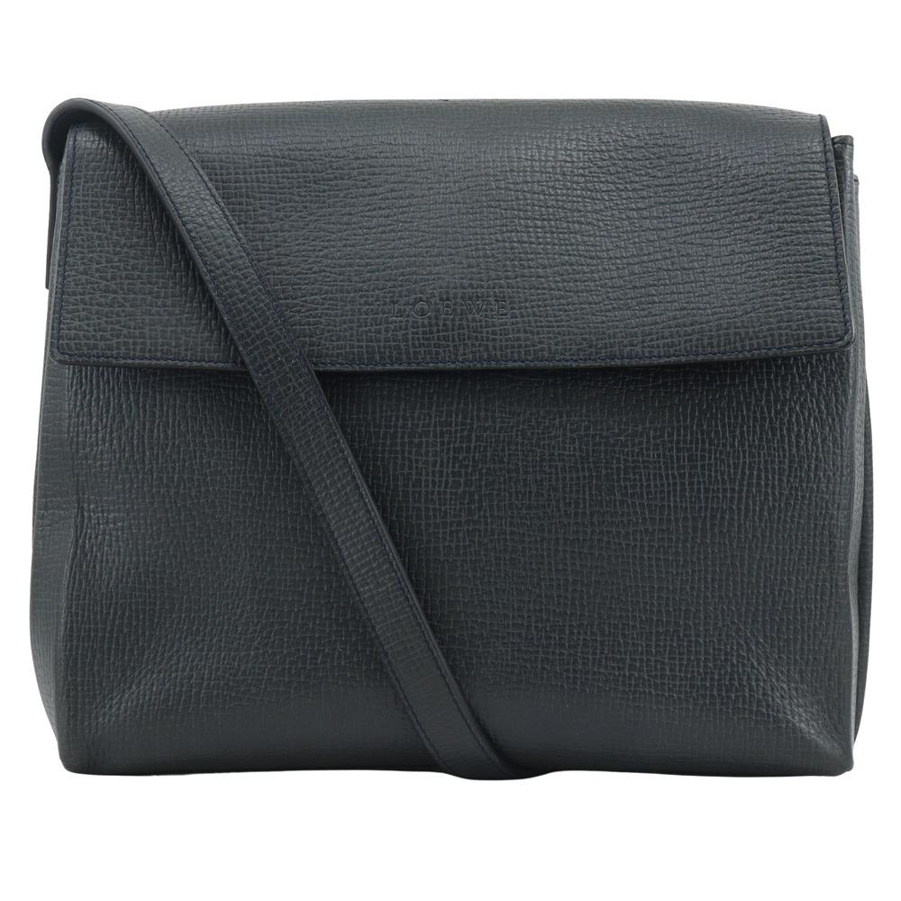 LOEWE One Belt Shoulder Bag gray leather Women Used