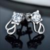Cat Stud Earrings Women'S Fashion Temperament Hollow Earrings Diamond Ear Jewelry