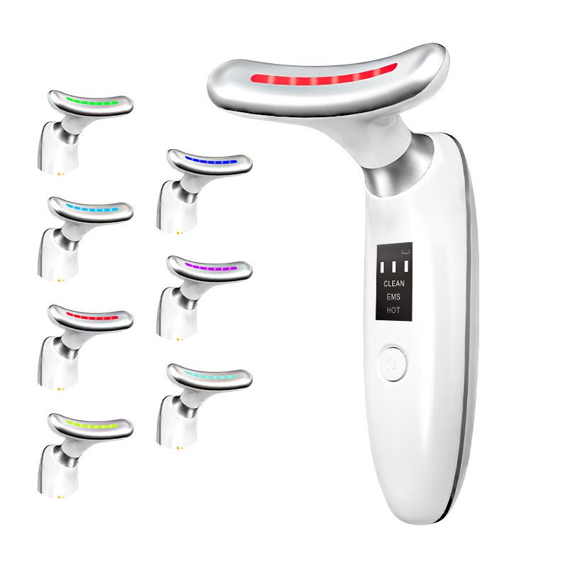 Neck Beauty Device: Anti-Wrinkle Vibration Massager & LED Skin Lifter