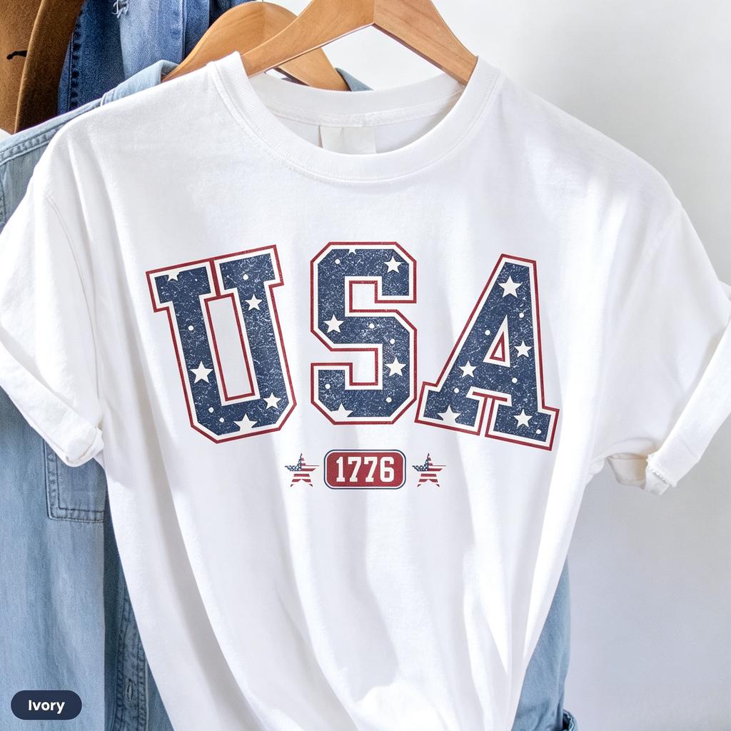 2026 USA Comfort Colors Shirt America Shirt Fourth of July Shirt 4th of July Tee Patriotic Shirt America Est Shirt