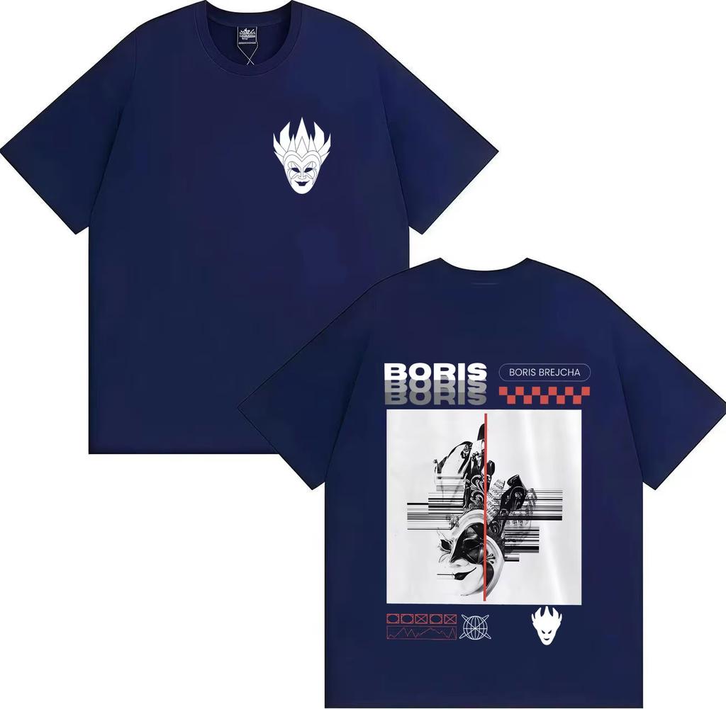 De 2026 Boris Brejcha Reflection Tours Meest Verkochte Gotische Mannen en Vrouwen Zomer Puur Katoen Bedrukte T-shirts Ins