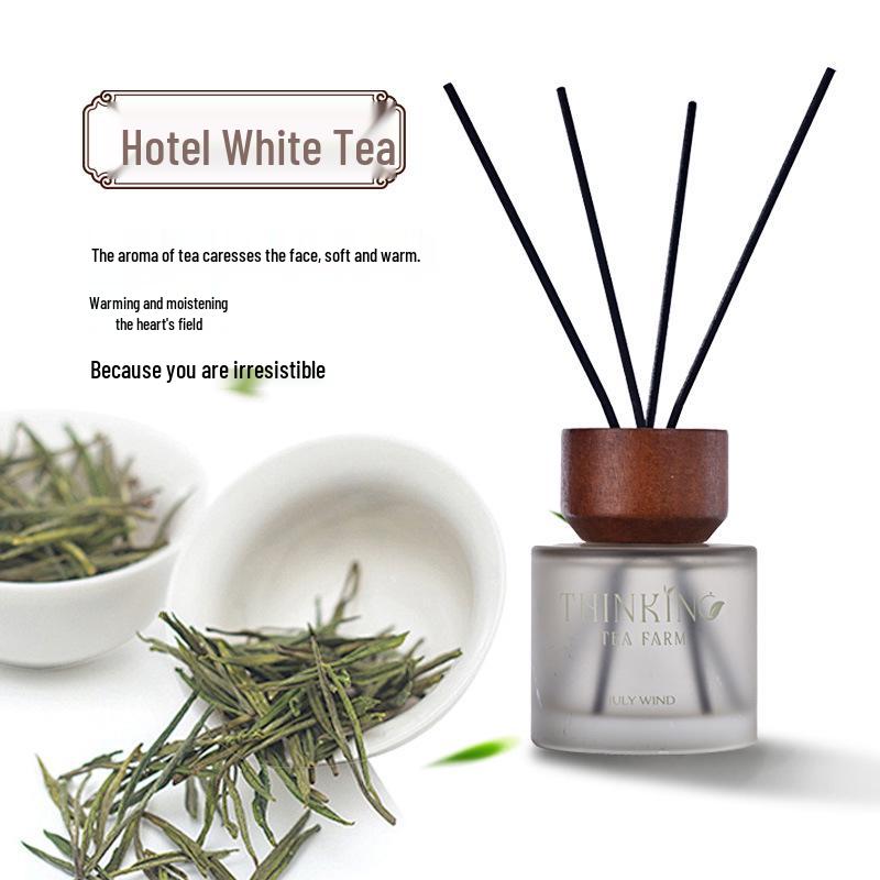 White Tea Aroma Essential Oil Diffuser: Long-Lasting Indoor Scent for Bedroom and Bathroom, Deodorizing Fragrance Gift Box. 125ml Aroma Diffuser