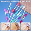 1PC Silicone Double Head Face Mask Brush Facial Exfoliate Blackhead Removal Cleanser Brush Mud Film Spatula Facial SkinCare Tool