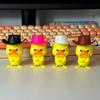 Fun Office Desk Toys Angry Duck Figurine, 3D Printed Yellow Decoration with Cowboy Funny Decor Hat, Little Animal Ornament for Home Desktop,