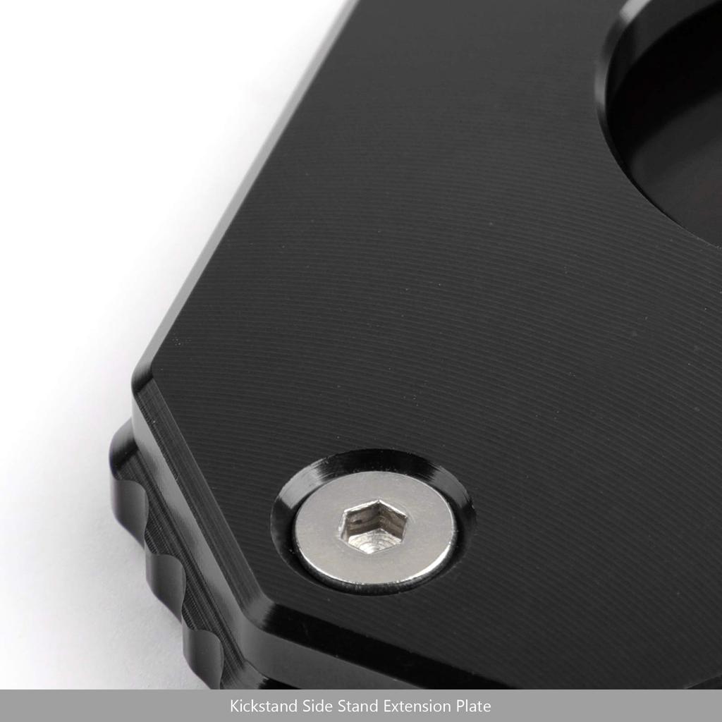 Bruce & Shark Honda CRF250L 2017-19 Exclusive Kickstand Side Stand Stand Stand Plate Extension Aluminum Black