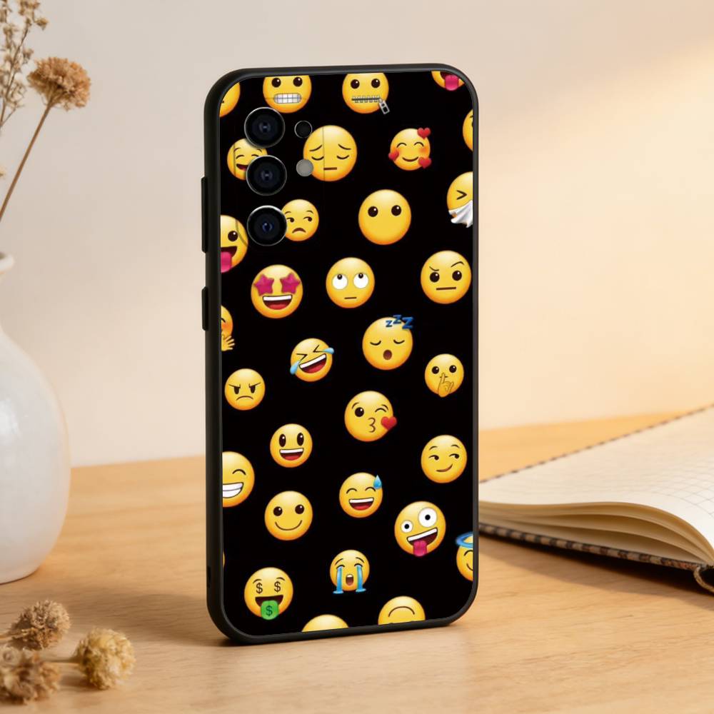 Funny emoji  Phone Case For Samsung S25,S24,S21,S22,S23,S30,Ultra,S20,Plus,Fe,Soft Silicone Black Cover