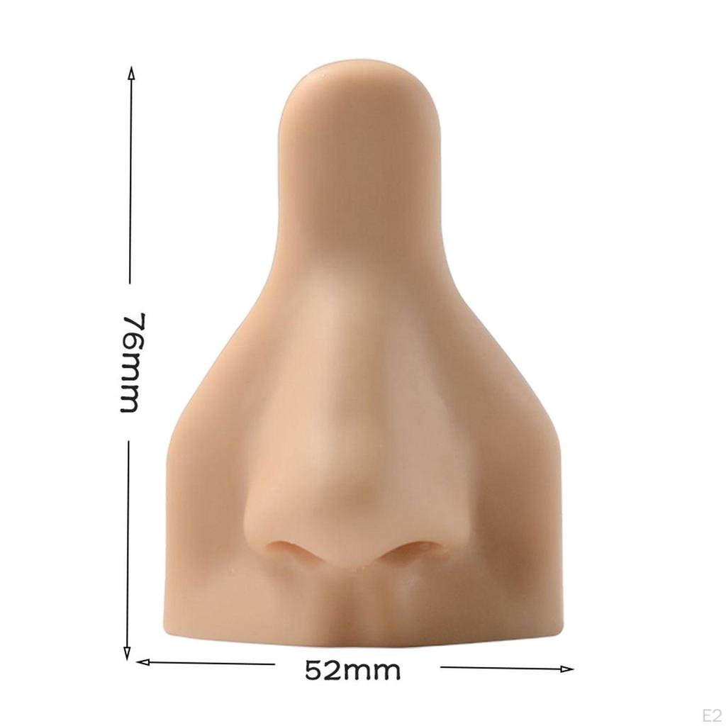 Soft Silicone Nose Model Body Display Props Flexible for Practice Teaching Instructions Jewelry