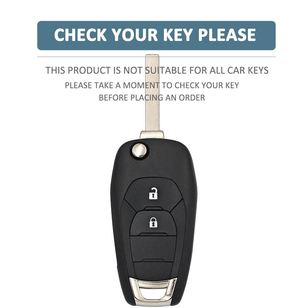 Silicone Car Key Fob Case Rubber Holder Cover for Chevrolet Cruze Spark Onix Volt Aveo 2 Buttons Flip Folding Remote Keychain