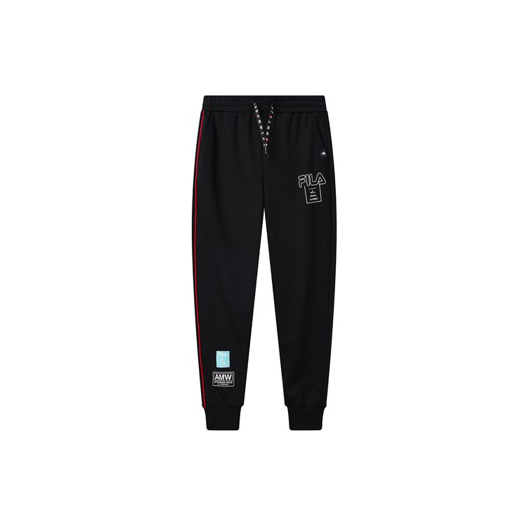 

FILA X MIHARA YASUHIRO Logo Print Drawstring Loose Fit Joggers Women Joggers Black F11W133602F-BK M