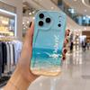 Ocean Wave Beach Summer Script Wavy Edge Phone Case For iPhone 17 16 15 14 13 12 11 8 7 Plus Pro Max Sea Theme Slim Cover