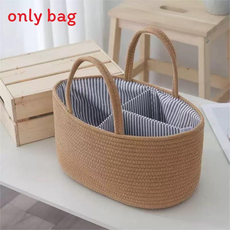 Cotton Rope Storage Basket With Removable Liner For Toy Organization And Laundry Use