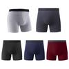 Herren Boxer Unterwäsche Mittelhoch geschnitten Elastischer Bund U-förmige Shorts Slips Kontrastierender Bund Offene Front Slips
