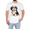 Cute Puppy Mens T-Shirt Adorable Dog Lover Funny Cartoon Birthday Gift