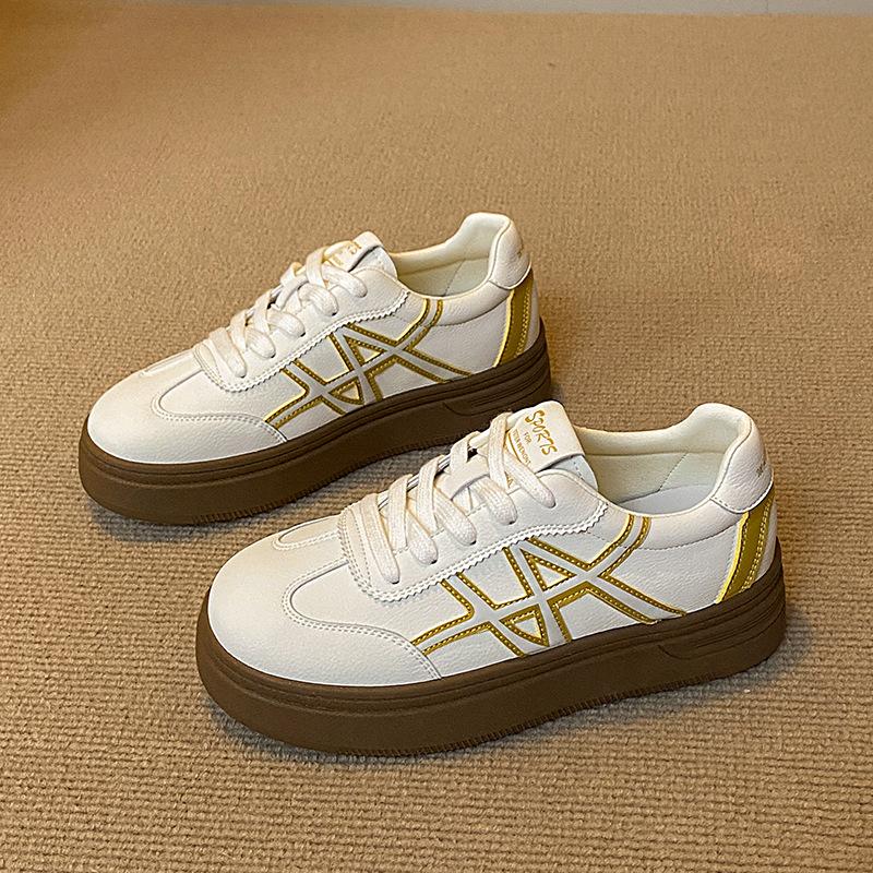 Dexun Schuhe Damen 2025 Frühling und Herbst neu retro weichsohlige Forrest Gump Schuhe atmungsaktiv und vielseitig flachsohlige lässige Sportschuhe