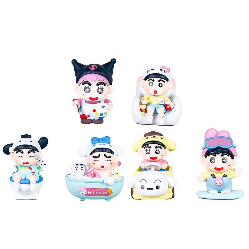Crayon Shinchan Blind Box Cosplay Pvc Collectible With Transforming Melodie Girl For Anime Fans