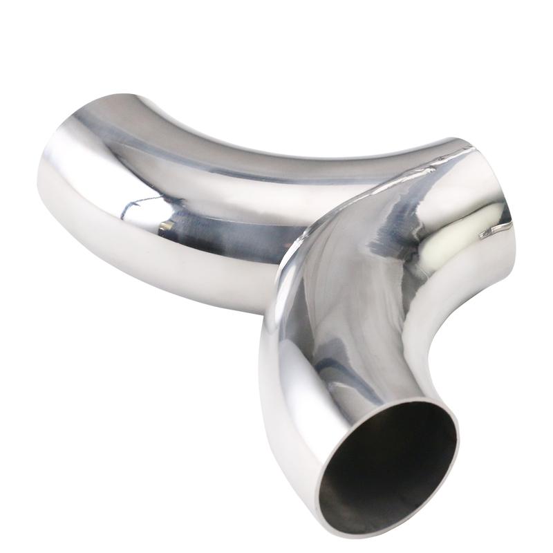 304 stainless steel Exhaust Pipe Fittings Herringbone universal welding Y type Connection Tube 51mm 63mm 76mm