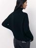 European & American Style Women's High Neck Sweater - Autumn/Winter Knitwear, Loose Fit & Cross Design