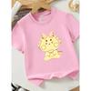 European Sizes Boys And Girls Casual Fashion Trendy Short Sleeve Round Neck T-Shirt, Suitable for Casual Comfortable