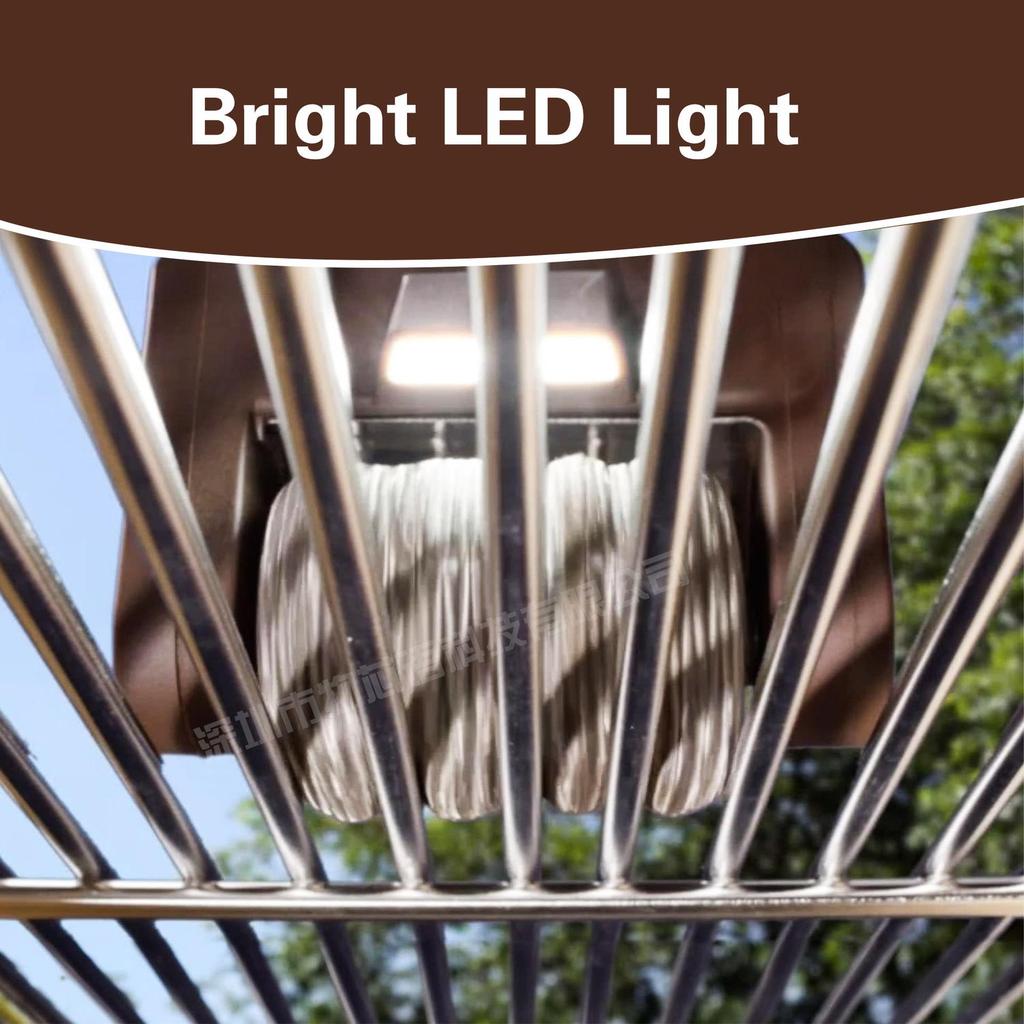 BBQ Borstel met RVS Roller, Borstelvrij, LED Lamp voor het Reinigen van Elektrische & BBQ Grills