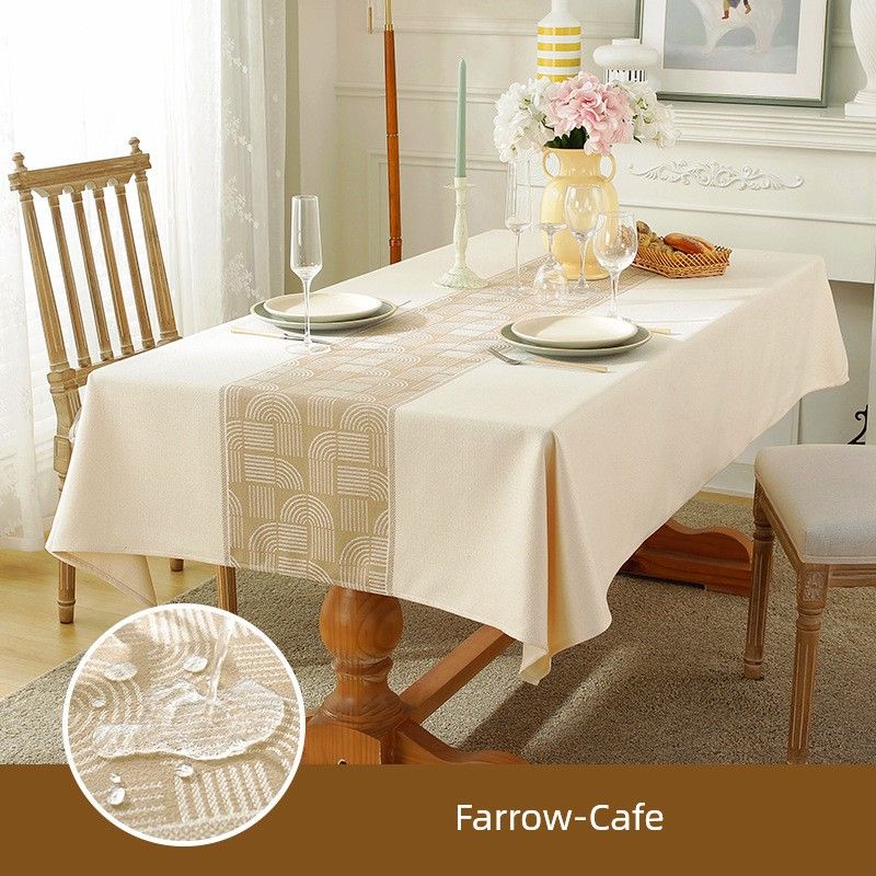 

Linen Tablecloth Fabric New Arrival Scandinavian Accessible Luxury Classy Rectangular Tablecloth Waterproof Disposable Tableclothes Coffee Table Mats Farrow-Cafe 100*160cm [suitable for tea table]]