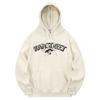 Khc0173 Lettering Auspicious Fleece Hoodie Cream