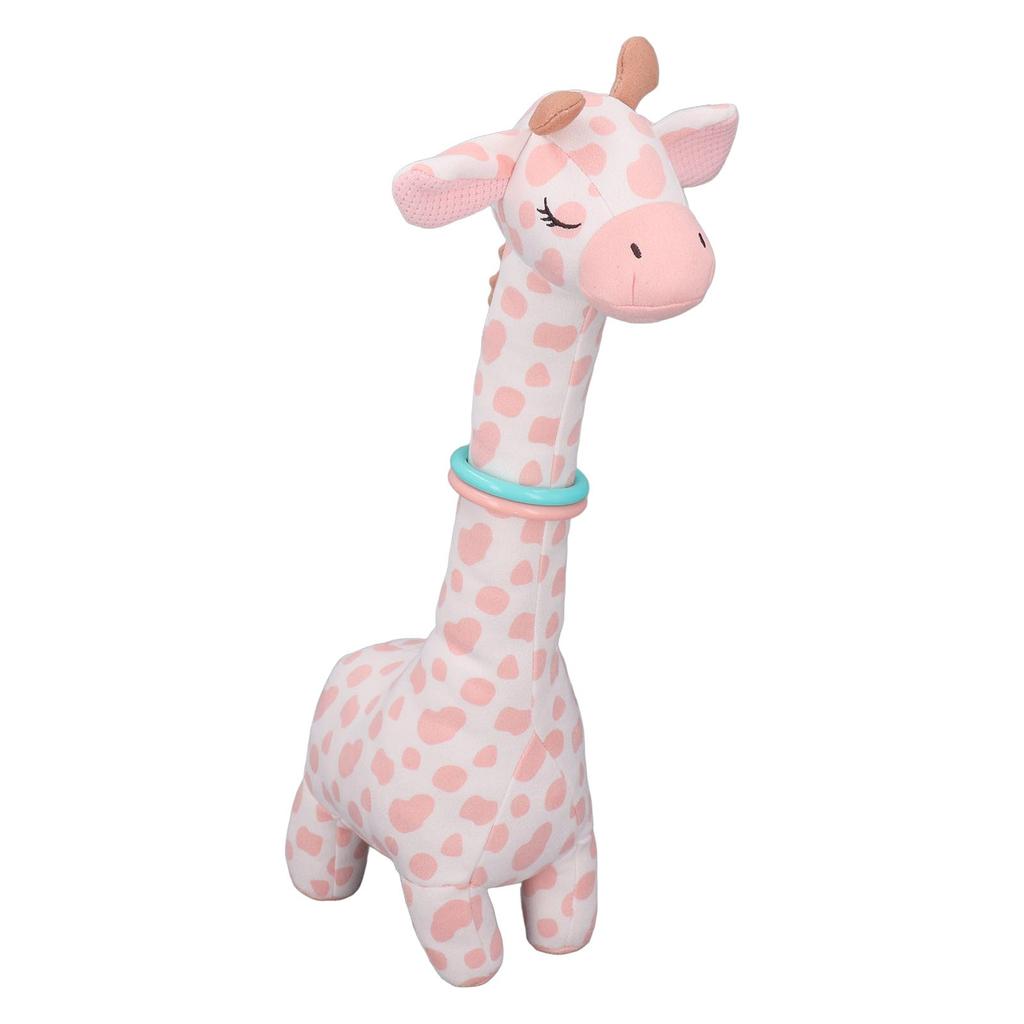 Plush Giraffe Teether Toy Fun Teether Design Cute Infant Plush Stuffed Giraffe Toy for 0‑1 Years Old Newborn
