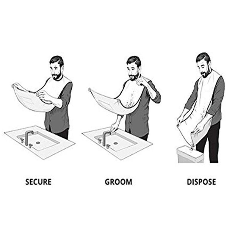 Male Shaving Apron Beard Catcher Cape Care Bib Face Shaved Hair Adult Bibs Shaver Cleaning Hairdresser Gift Fit For Man Clean Apron