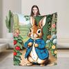 P-Petered R-Rabbits Soft Warm Blanket Boy Girl Plush Throw Blanket Funny Couch Chair Flannel Bedspread Sofa Bed Cover