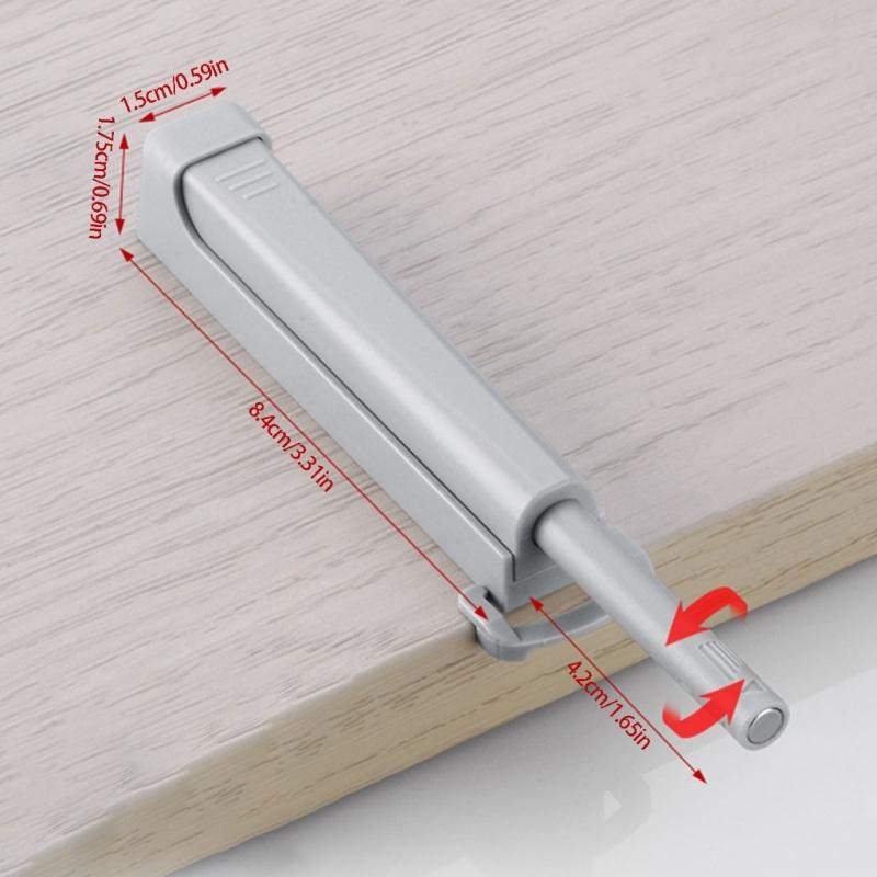 4pcs No Handle Press Release Catches Cabinet Door Opener for Cabinet Door Quiet & Strong Plastic Push Latches Hardware