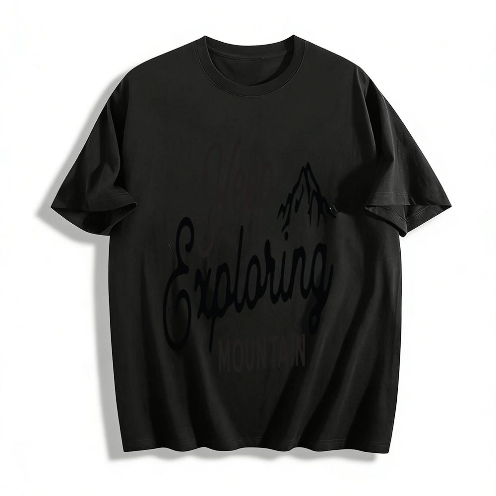 

Keep Exploring Mountain Outdoor Casual Graphic Print Tee Pure cotton T-shirt XXS