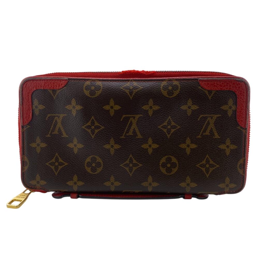 Louis Vuitton M61452 Zip Around Monogram Retiro Daily Organizer Purse Brown Monogram Unisex Used
