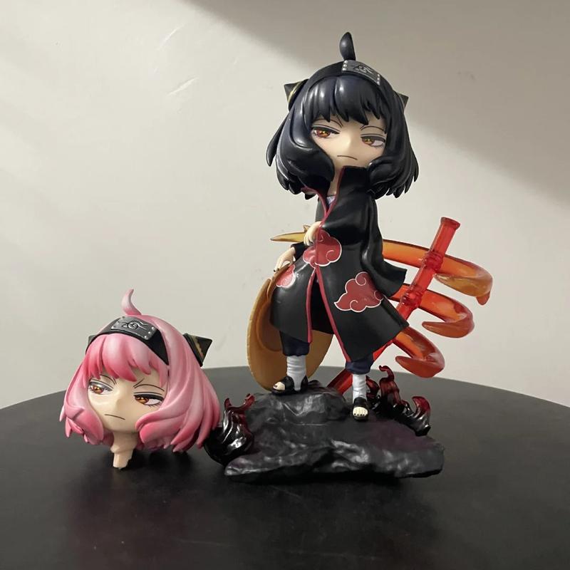 Anime Play House Anya Forger Cos Uchiha Itachi Two-Dimensional Beautiful Girl Hand-Made Ornament Collectible Action Figure Model