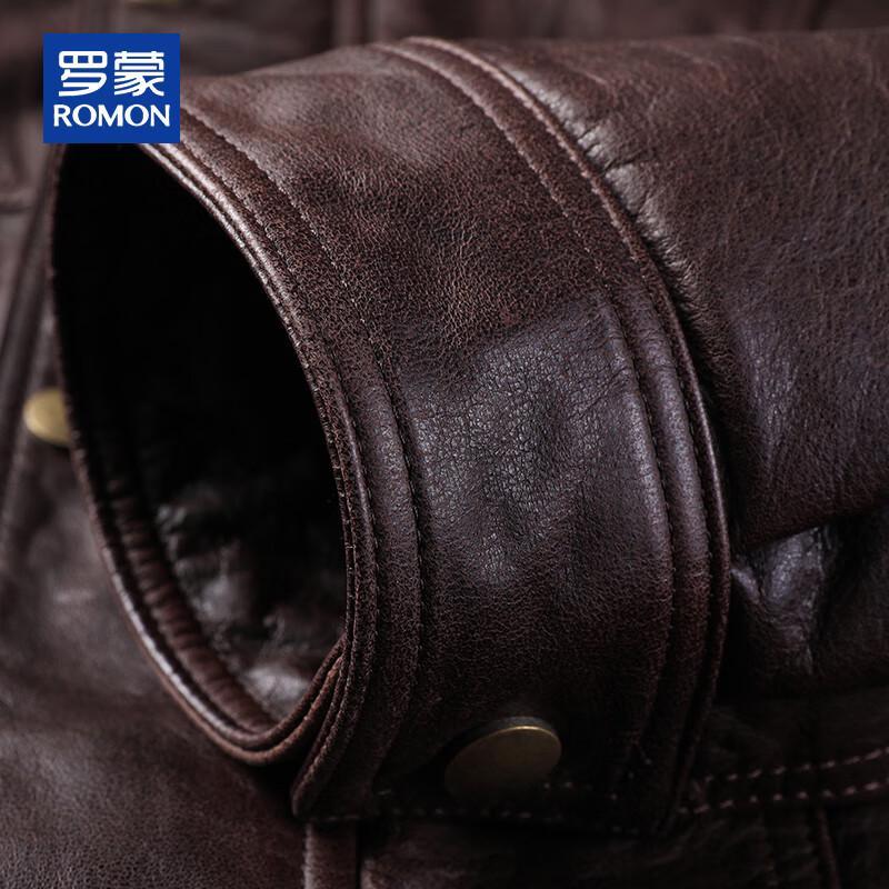ROMON Men's Premium Leather Motorcycle Jacket
