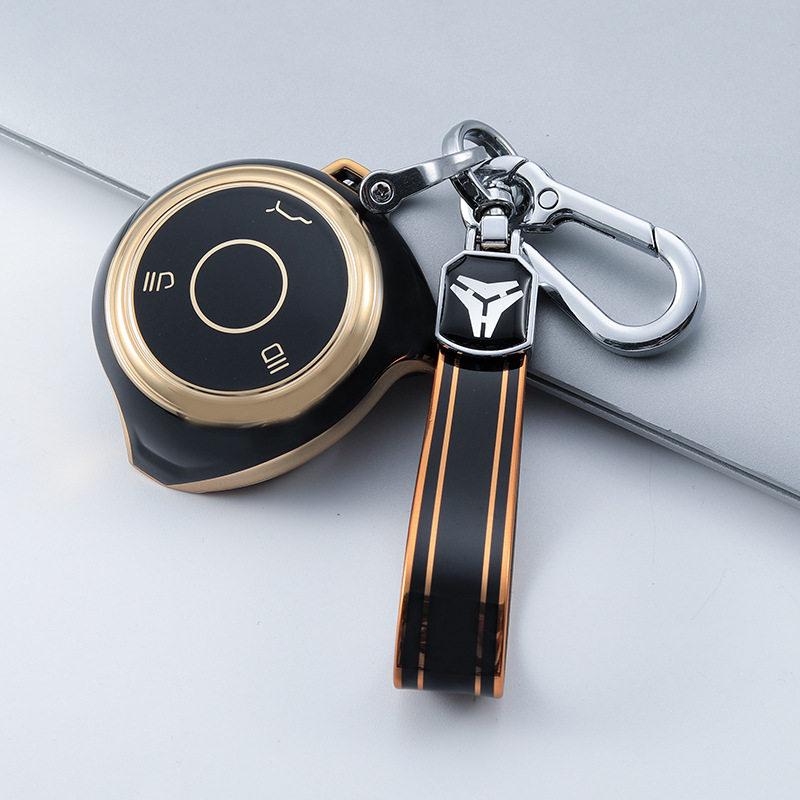 Nezha V/U Pro Gold-Edged Key Cover: Stylish Protective Case for New Energy Vehicle