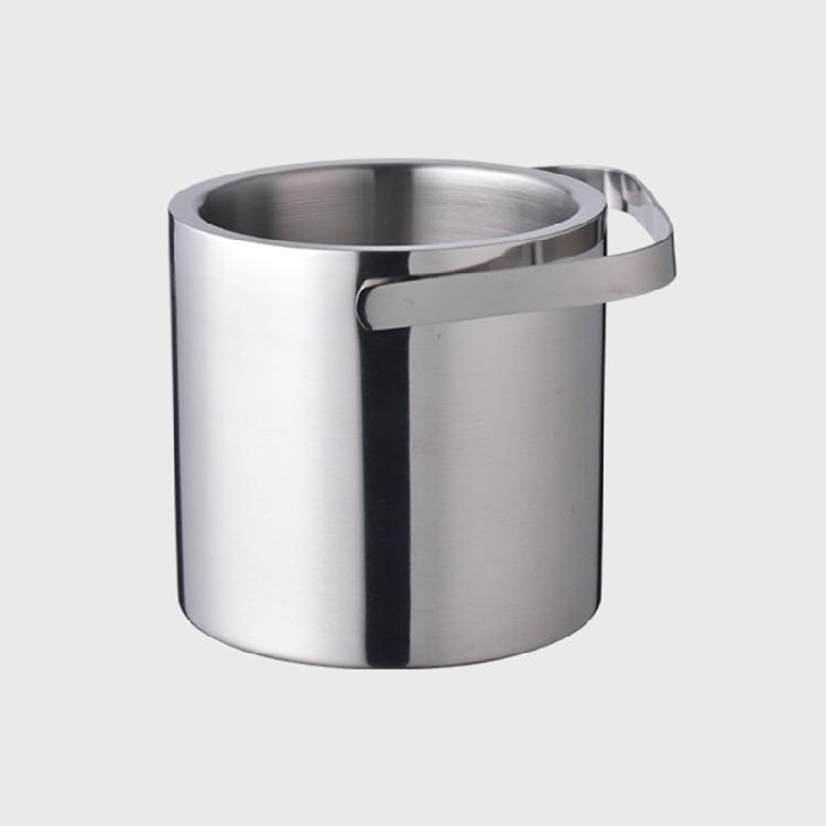 Cubo de Hielo Aislado de Acero Inoxidable de Doble Pared con Tapa Pinzas Almacenamiento Enfriador