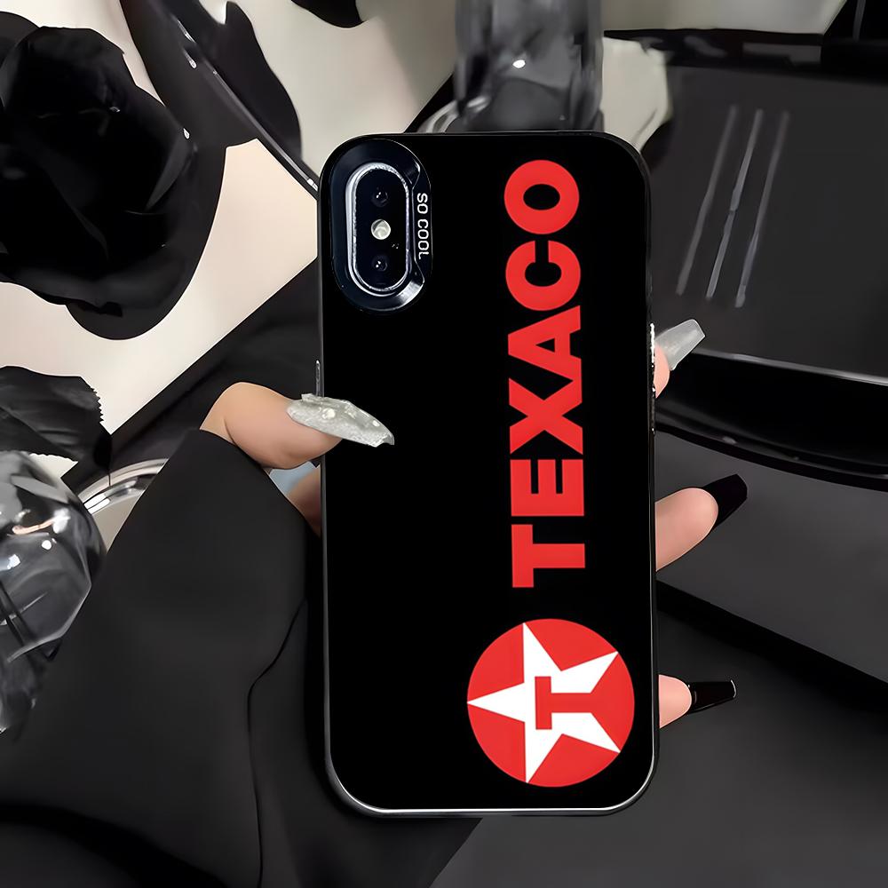 

Vintage T-Texaco Sign Phone Case For IPhone 17 Air 16 E 15 14 Plus 13 12 11 Pro Max Colored Silver Cover iPhone 14 Pro Max