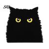 Sophisticated Brooch Accessory Black Cat Themed Brooch, Anti-Rust Lightweight Lapel Pin, Cartoon Wear-resistant Accessories for Clothing Bag