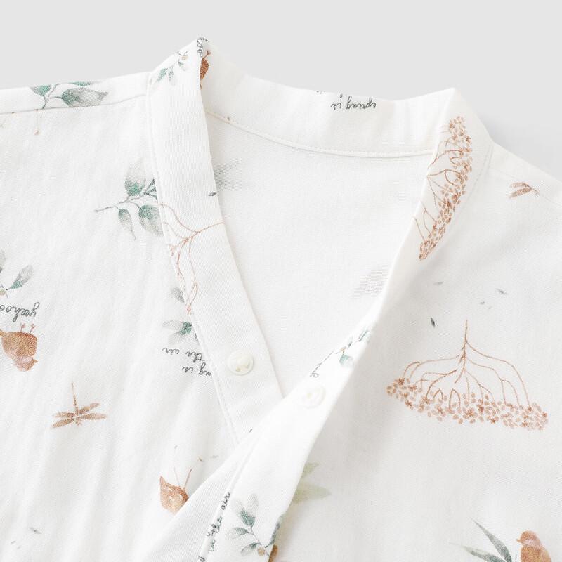 YEEHOO Baby Summer Bamboo Fiber Breathable Short Sleeve Romper