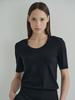 Peulloumeon Unbalance Slit Skirt_Black