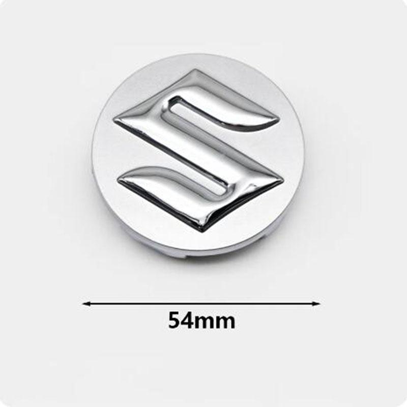 4 Pezzi 56mm+60mm 54mm Coprimozzi Centrali per Ruote Auto Emblema Badge Logo S Copriruota per Suzuki Swift Jimny Vitara Baleno SX4 Accessori