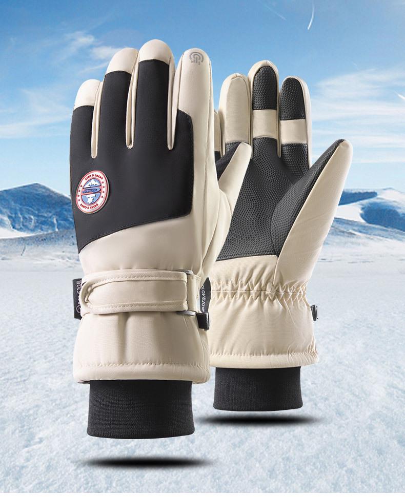 Unisex Winter Ski Gloves: Water-Repellent, Windproof, Thick, Warm, Non-Slip, Touchscreen Compatible, Ideal for Skiing, Cycling, and Driving