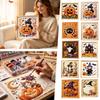 Halloweenová sada pro výšivku punch needle pro DIY textilní projekty