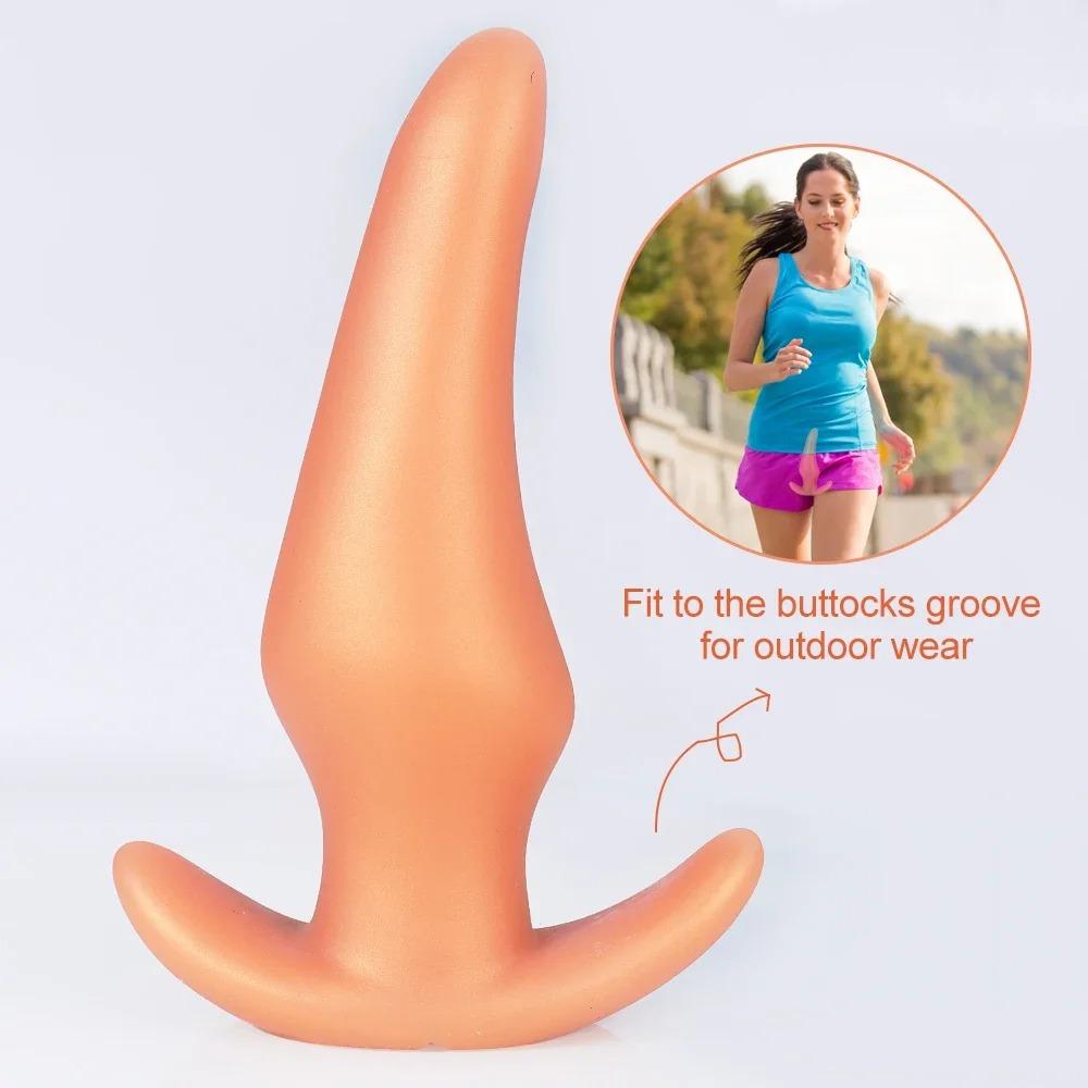 Ultra-Soft Body-Safe Liquid Silicone Anal Plug | Anti-Drop Design for Prostate Massage & Anal Training | Comfort Fit Large Size