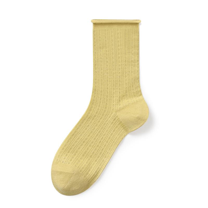 5 Pairs of Women's Summer Thin Cotton Hollow Mesh Pile Socks