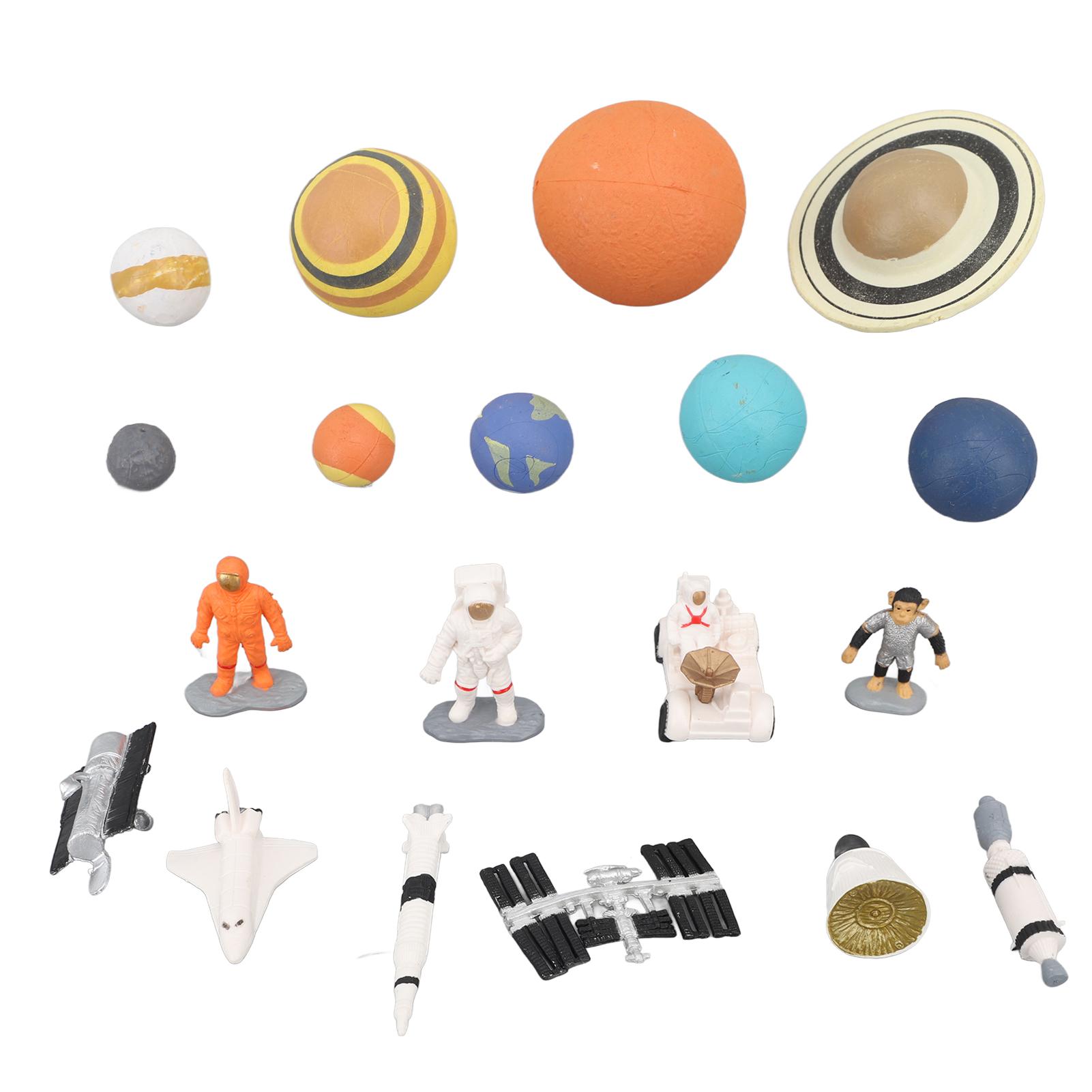 

Astronaut Space Figurine Planets Playset with Astronaut Moon Satellite Space Adventure Toy Playset