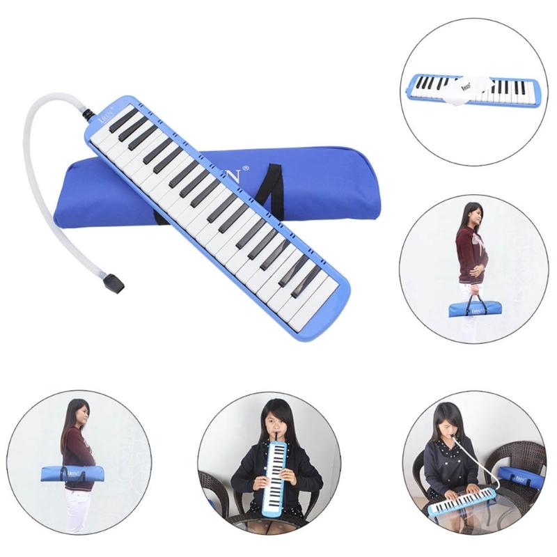 37 Key Harmonica Melodica Wind Musical Instrument Air Piano Keyboard with Portable Carrying Bag for Adults Students