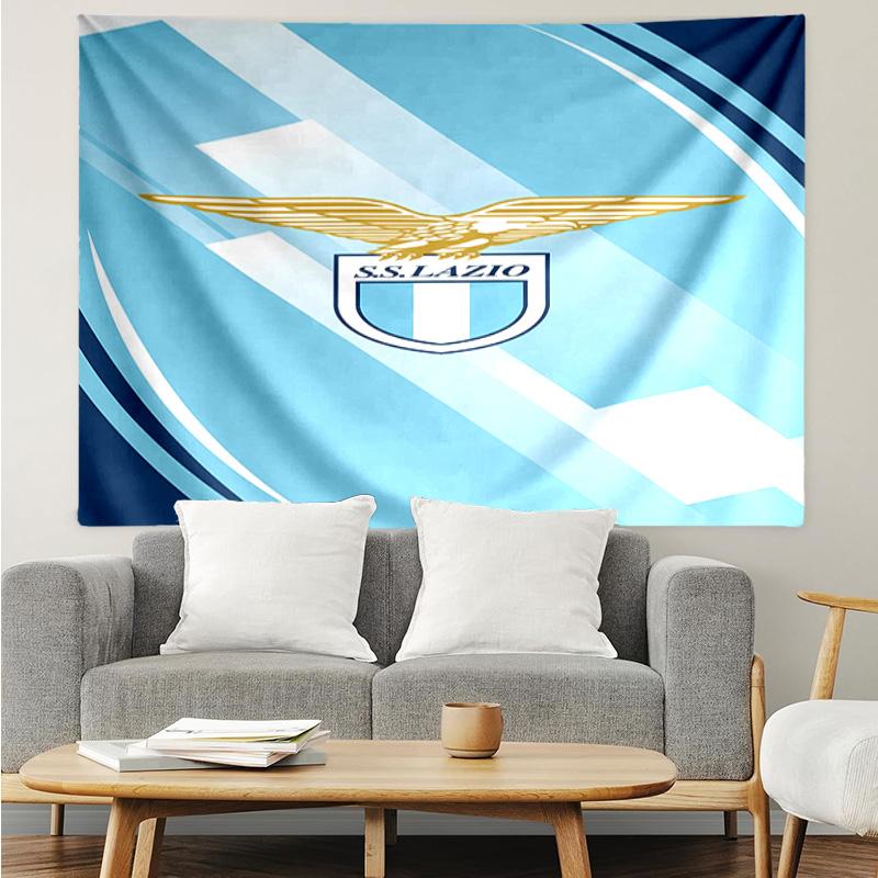 Lazio Logo Tapestry for Bedroom Aesthetic Classroom Tapestries Wall Hanging for Living Room Dorm Office,Ideal Creative Gift